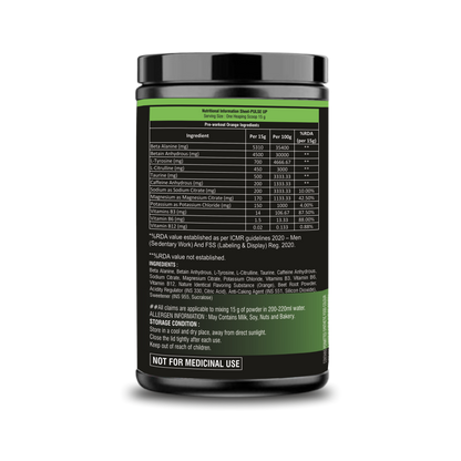Pulse Up Pre-Workout (Orange Flavour)