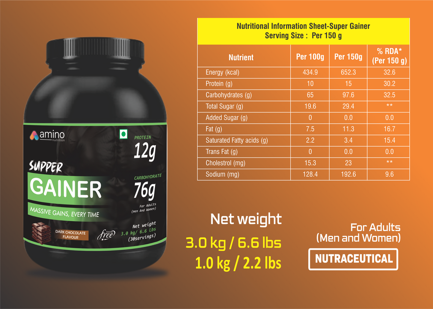 Super Gainer (Dark Chocolate Flavour)