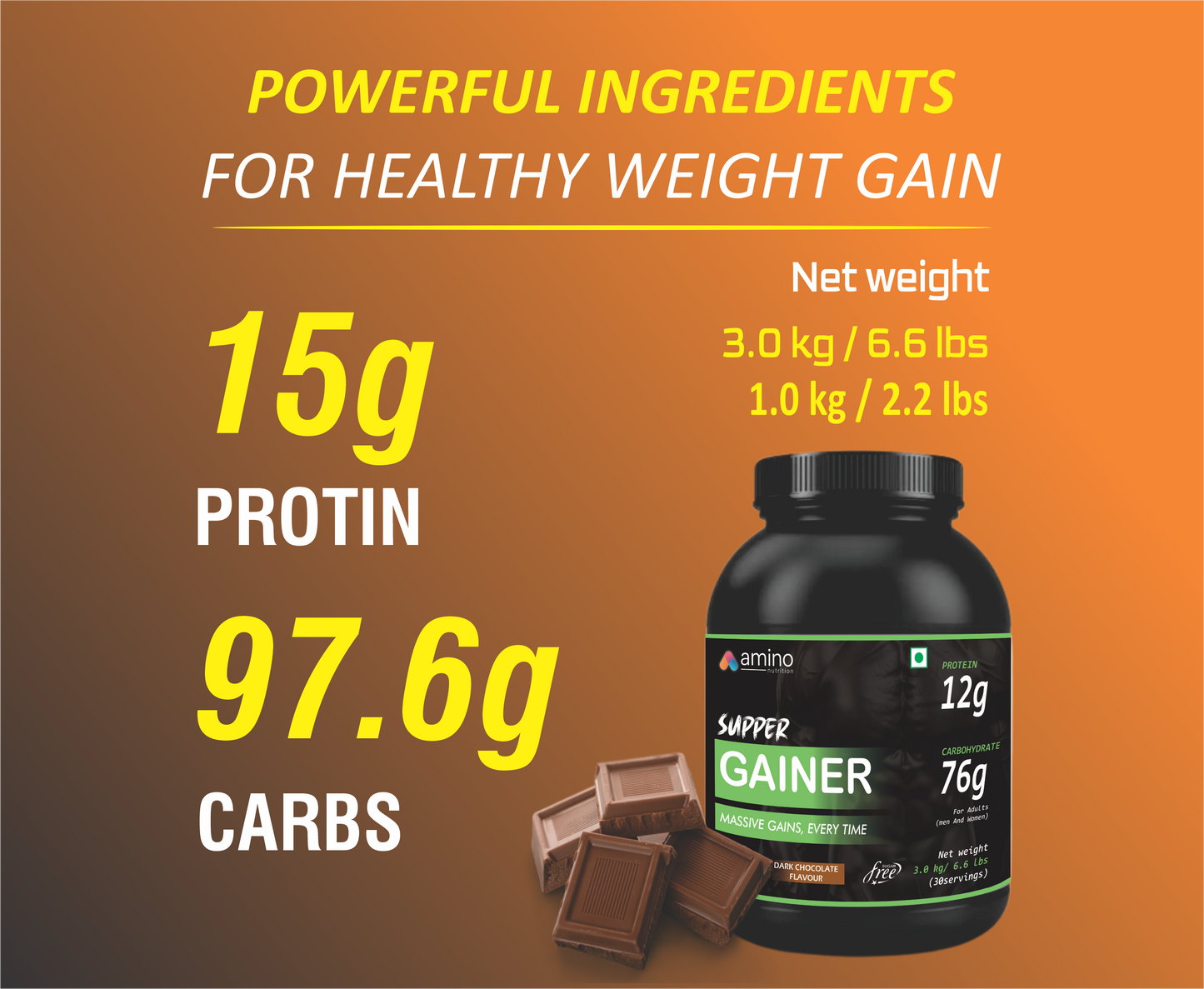 Super Gainer (Dark Chocolate Flavour)